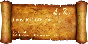 Laux Kiliána névjegykártya